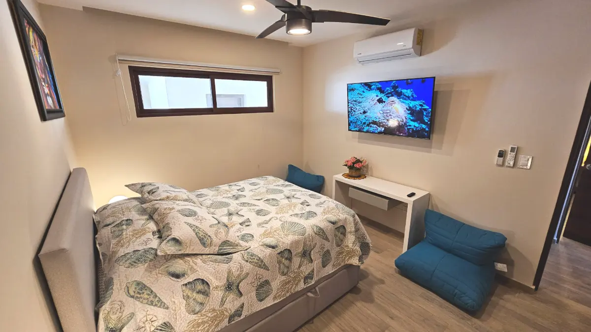 Second bedroom with comfortable king bed
